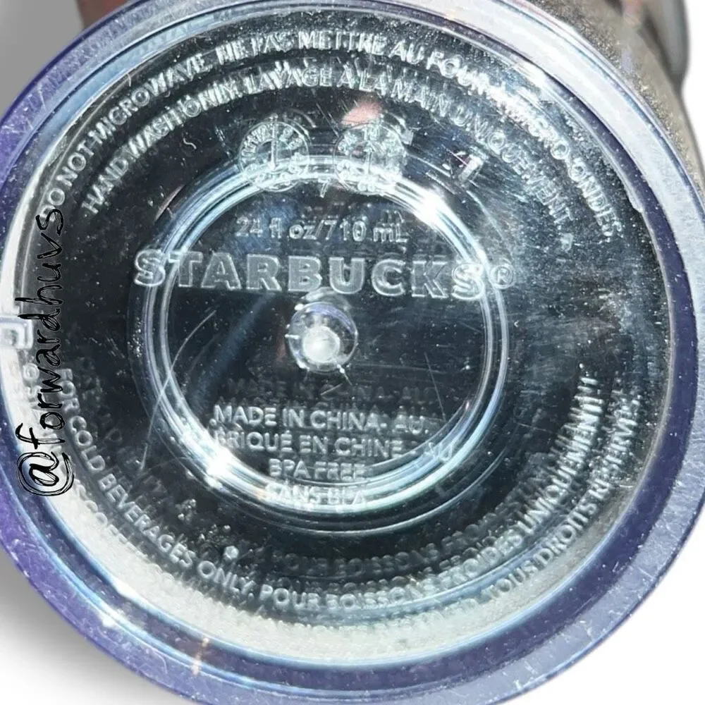 2019 Black and Glittering Silver Venti 24 Ounce Tumbler With Replacement Straw
